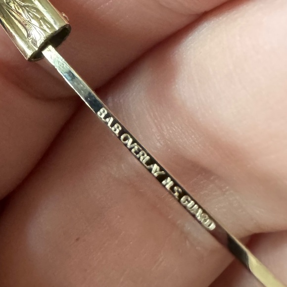 Antique Gold Filled Baby Child Bangle Christening Baptism Gift Heirloom - Picture 2 of 7